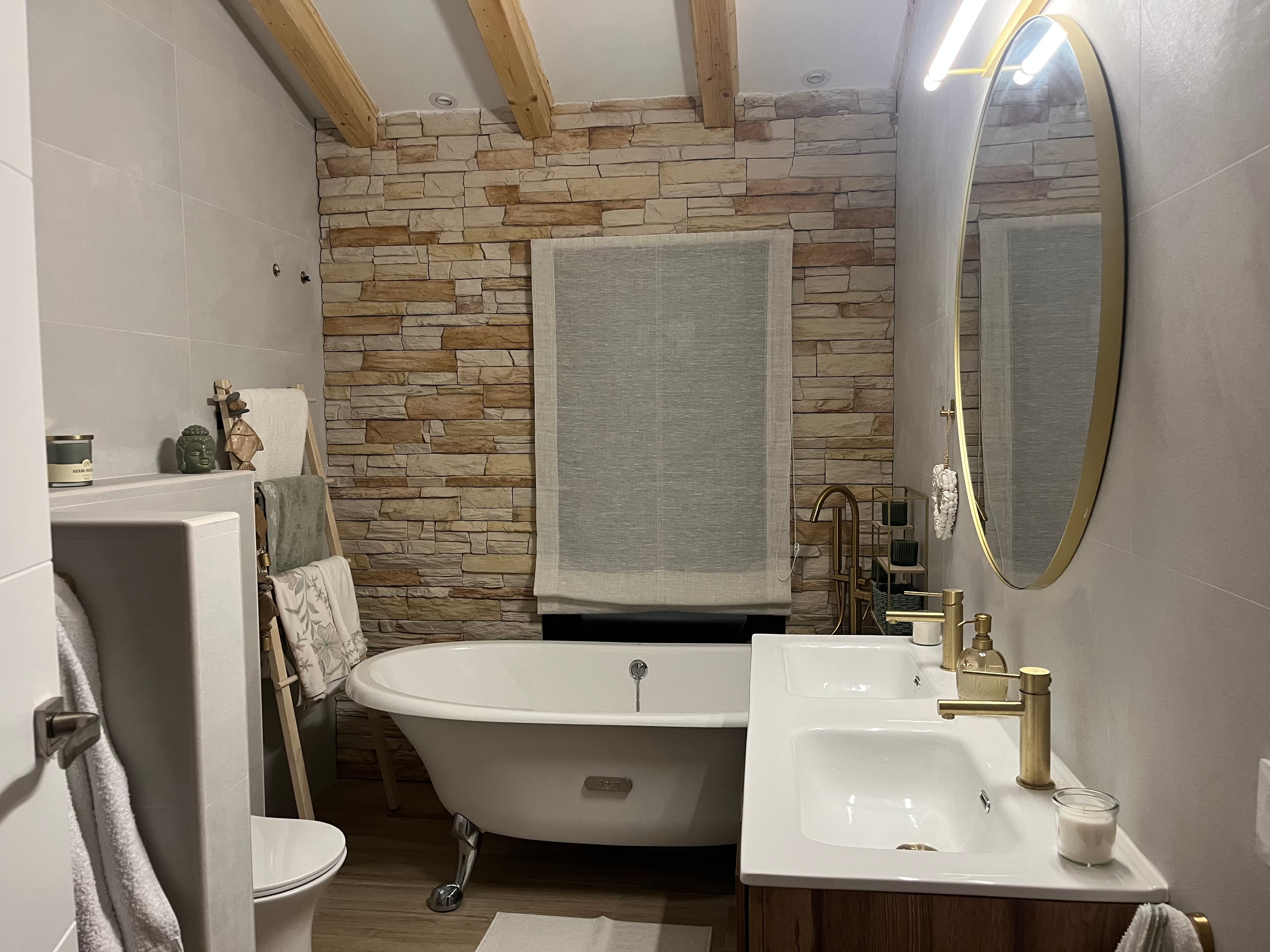 Baño en suite en Casa Calma, Valle de Soba